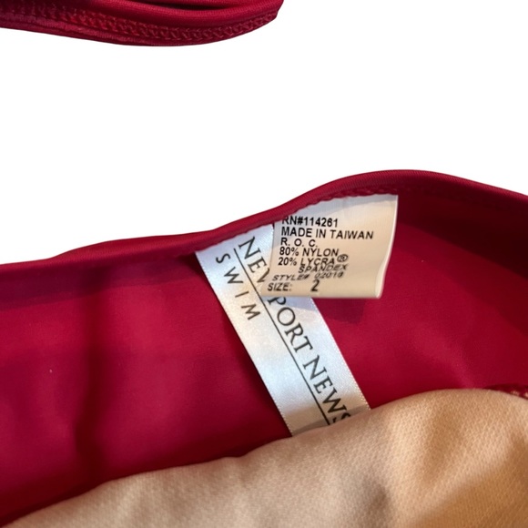 NWT, Newport News Triangle String Top Bikini Swimsuit, Sz 2/4 - Picture 9 of 10